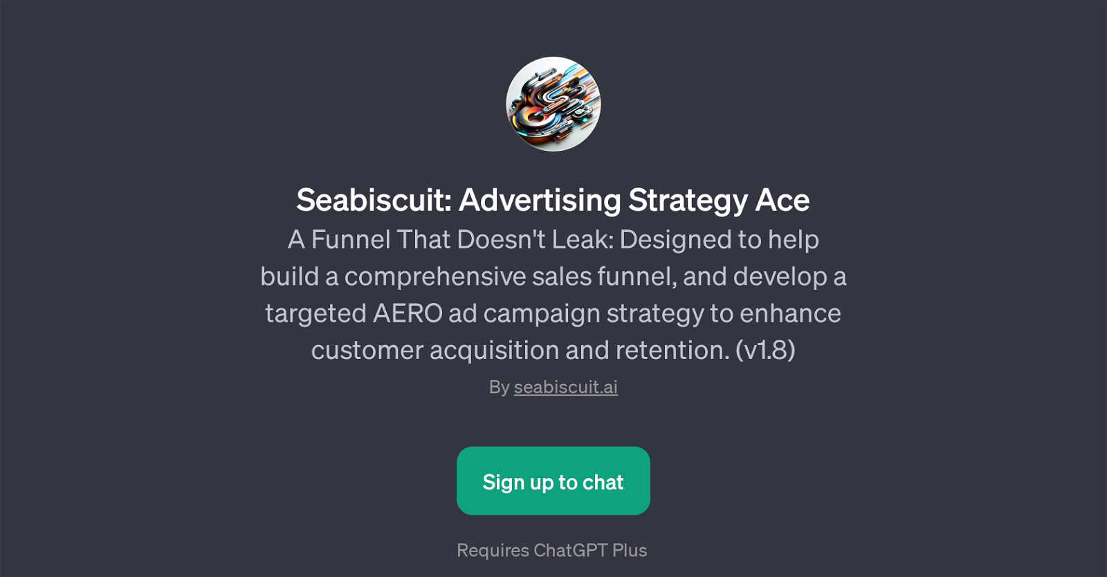 Seabiscuit: Advertising Strategy Ace website