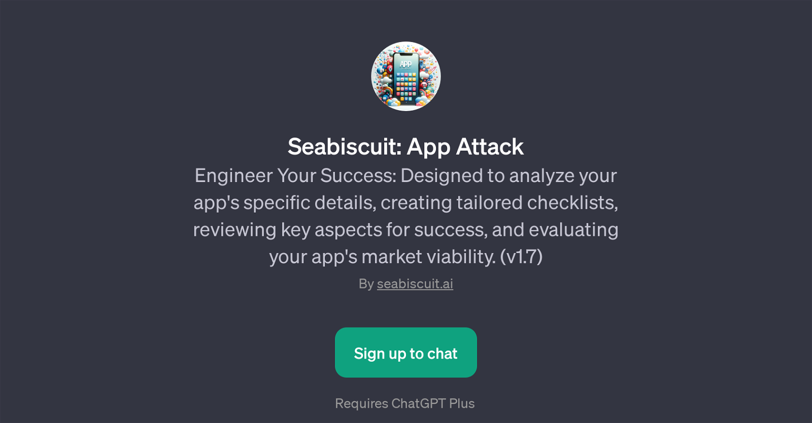 Seabiscuit: App Attack website