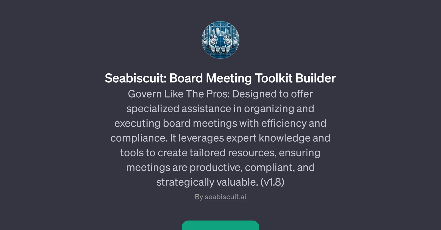 Seabiscuit: Board Meeting Toolkit Builder website