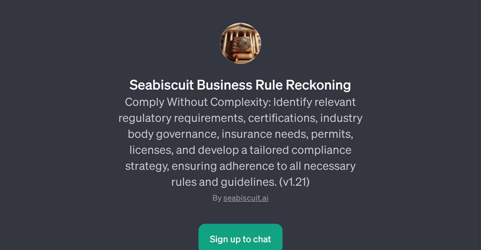 Seabiscuit Business Rule Reckoning website