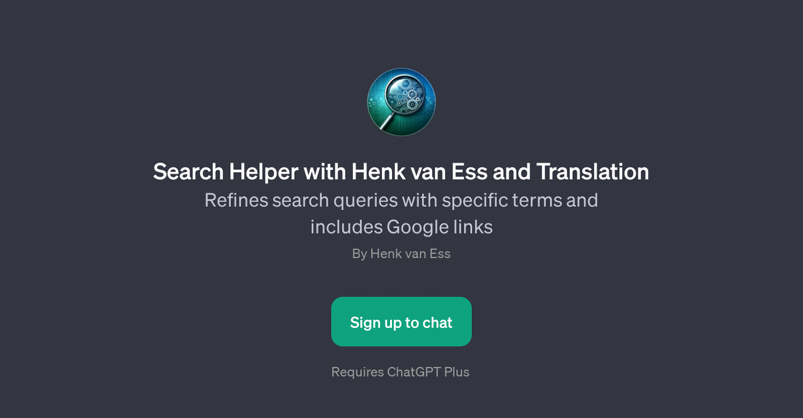 Search Helper with Henk van Ess and Translation website