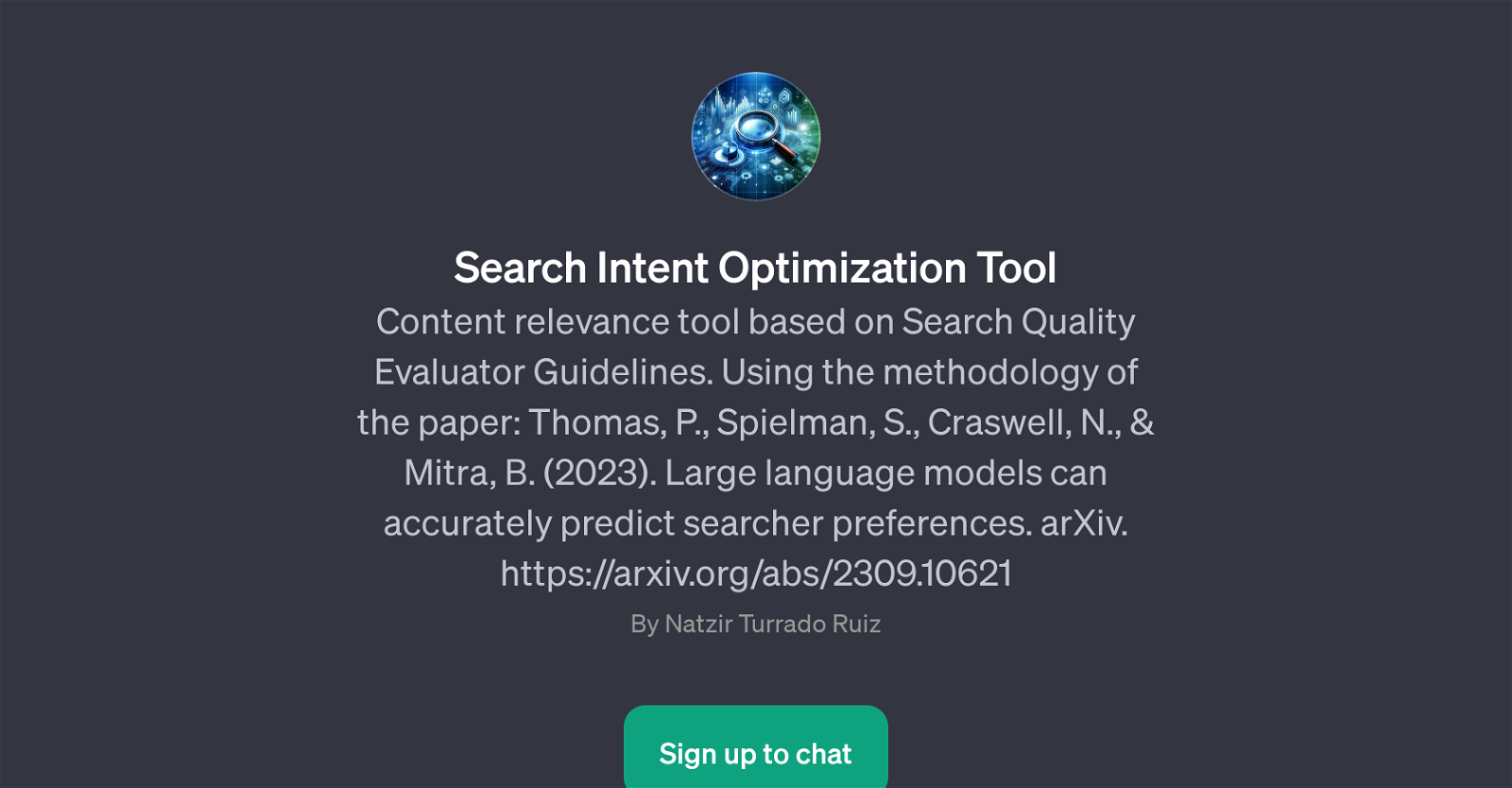 Search Intent Optimization Tool website