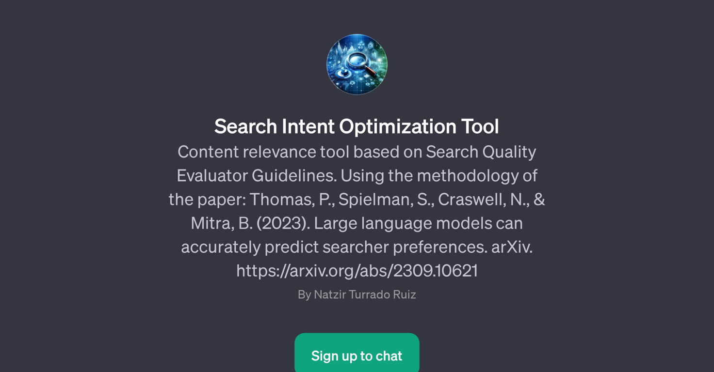 Search Intent Optimization Tool website