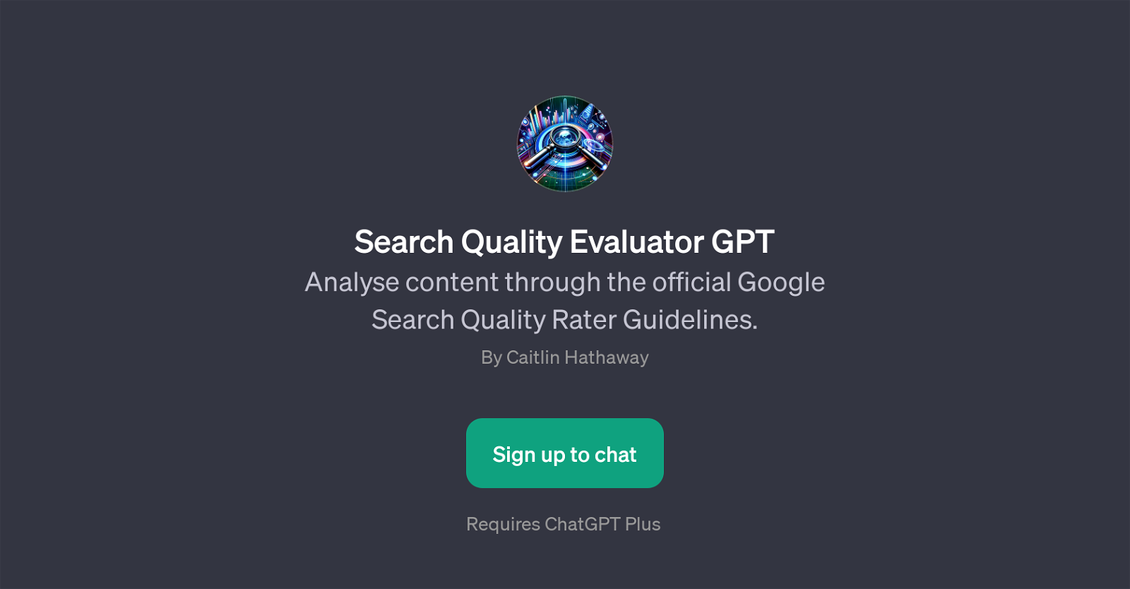 Search Quality Evaluator GPT website