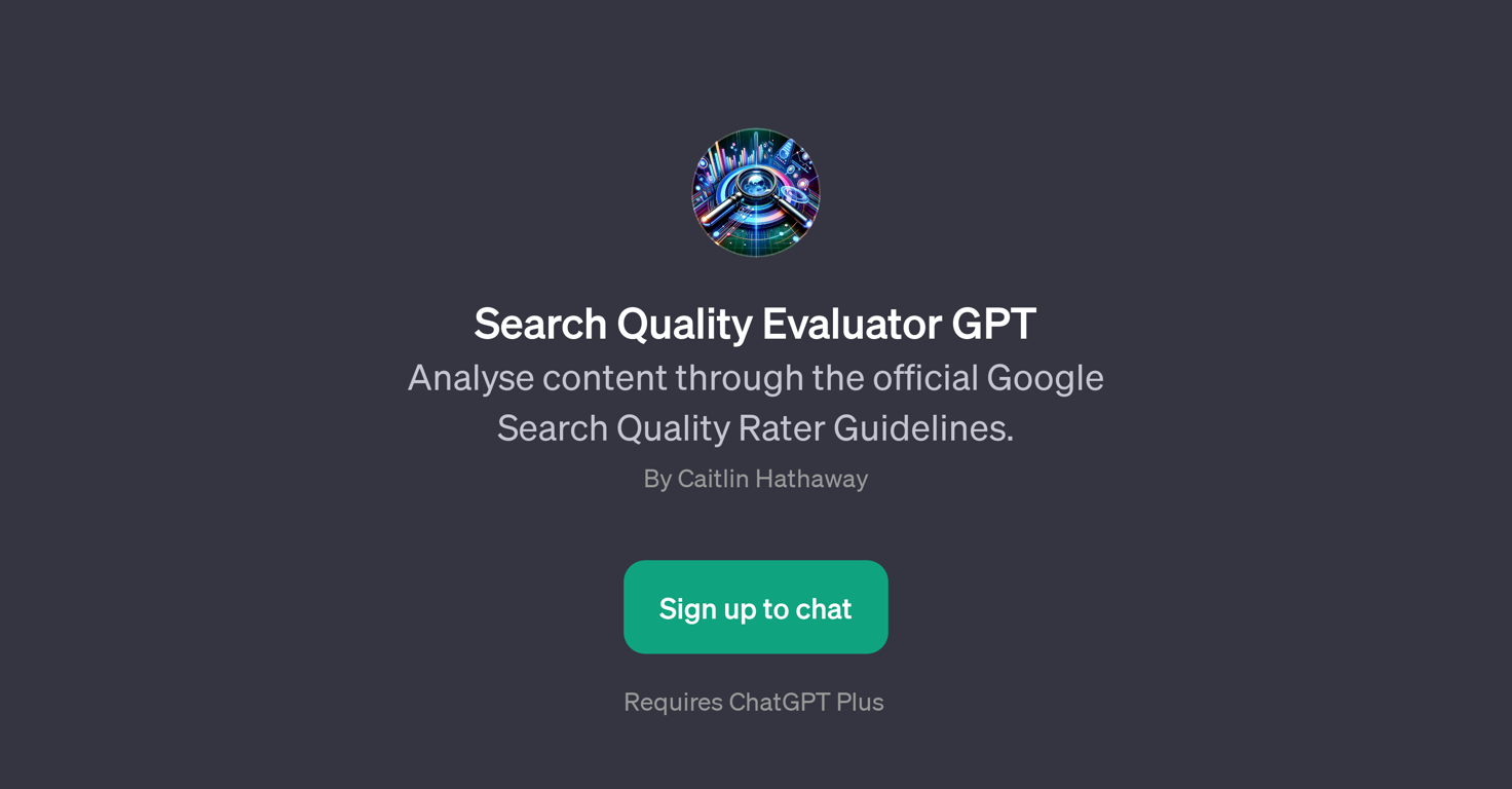 Search Quality Evaluator GPT website