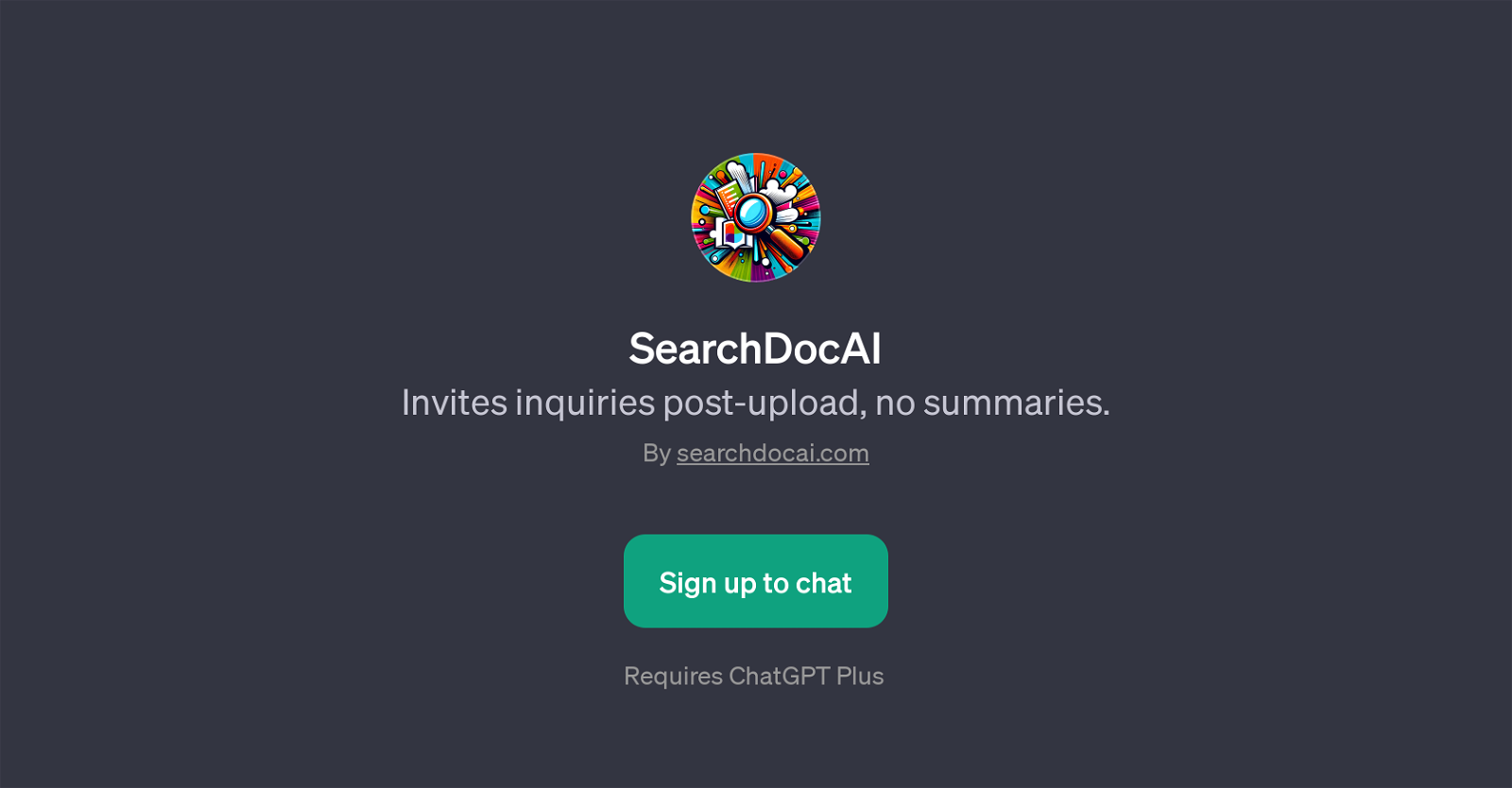 SearchDocAI website