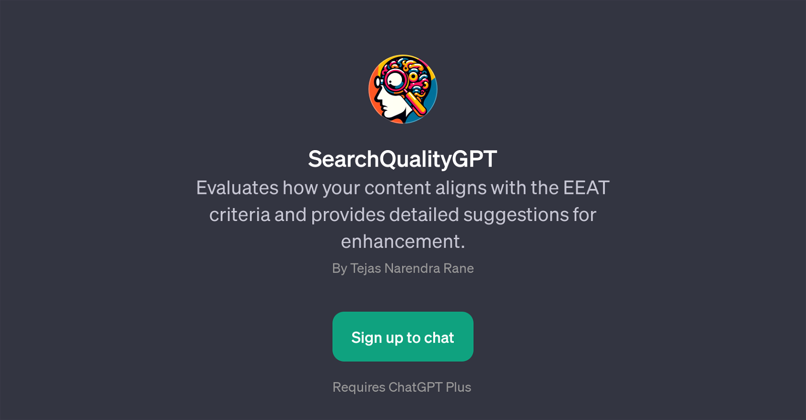 SearchQualityGPT website