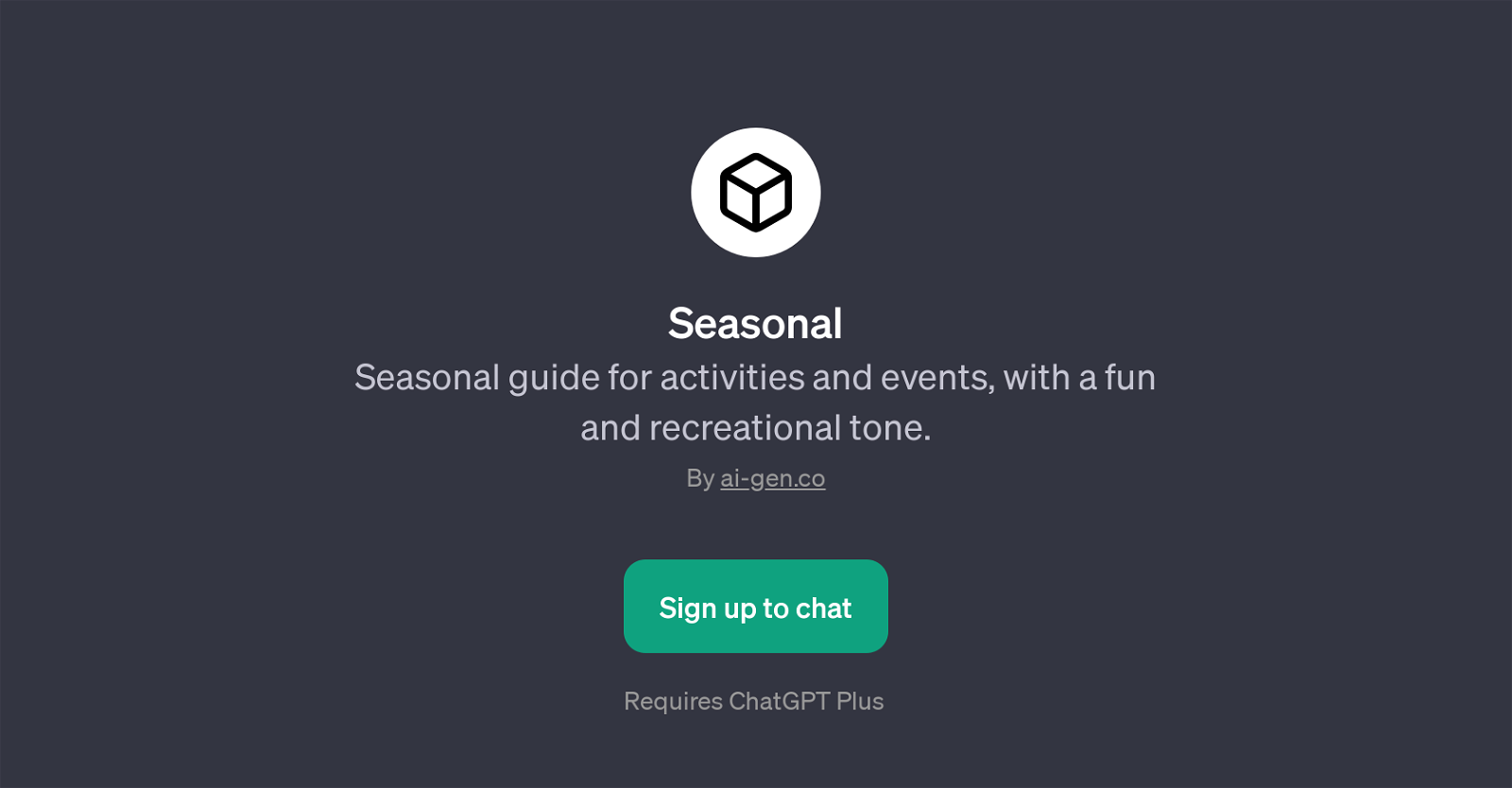 Seasonal website