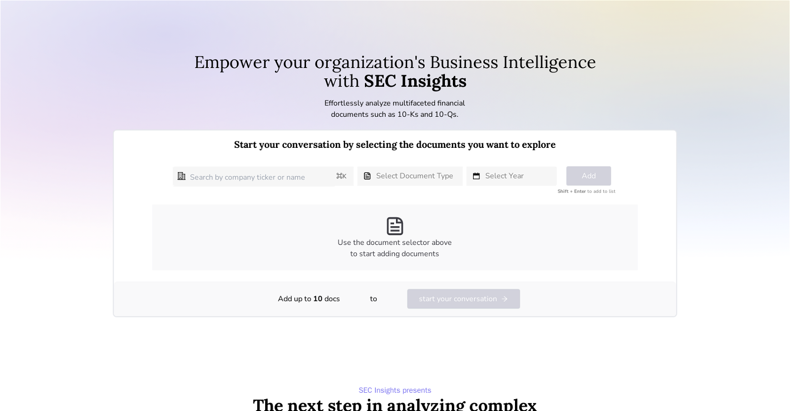 SEC Insights website