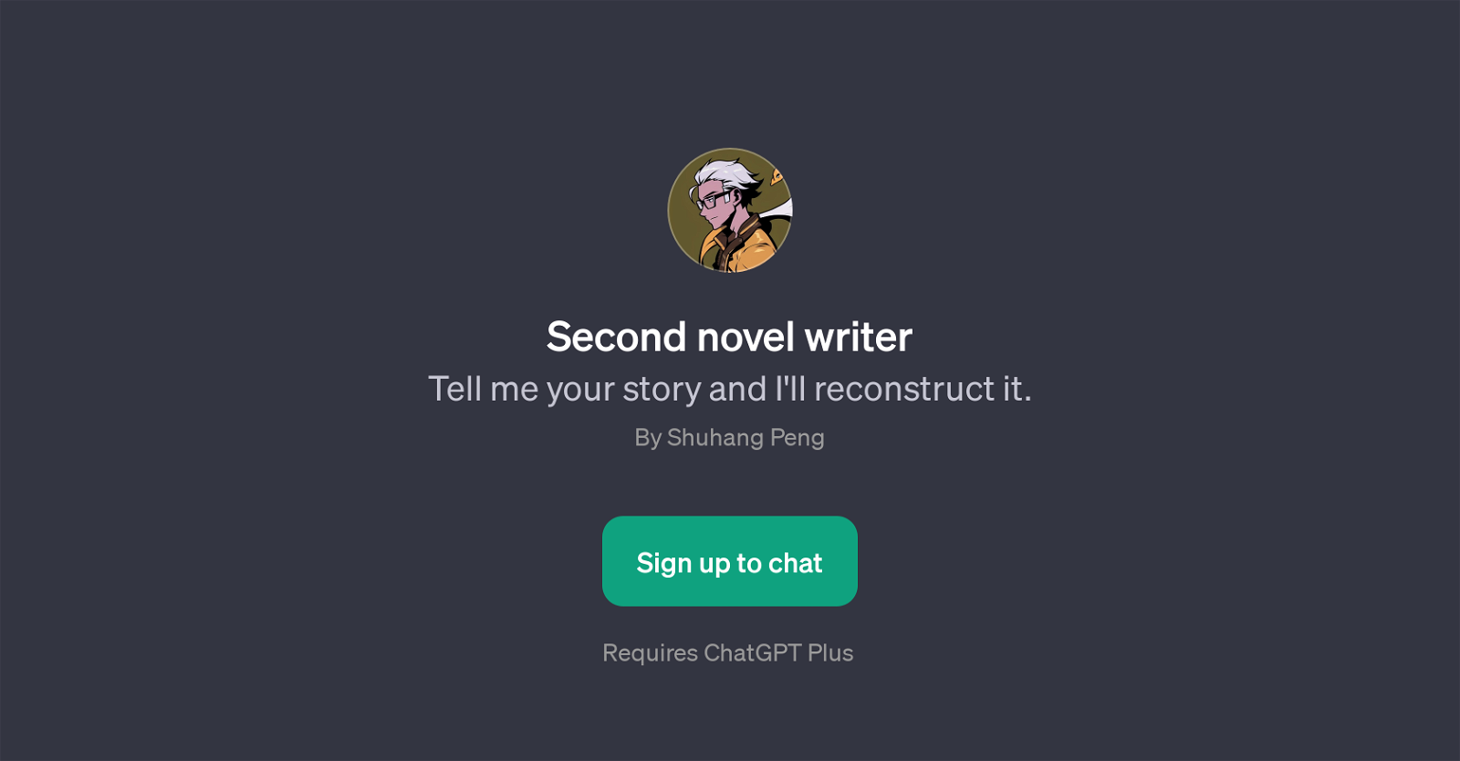 Second Novel Writer website