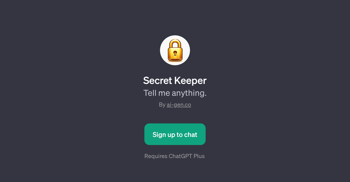 Secret Keeper website