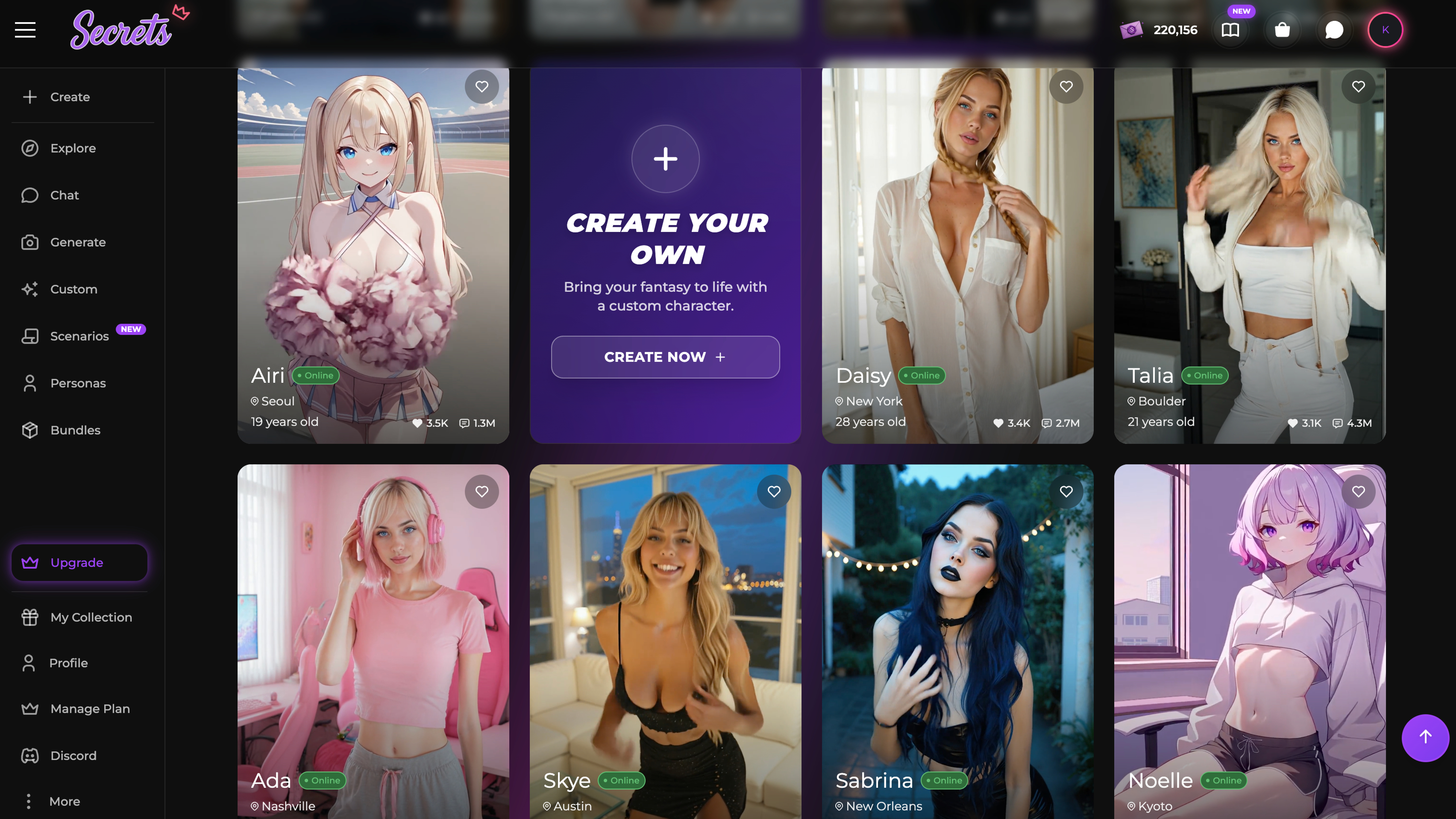 Secrets AI - AI Tool For Ai girlfriend