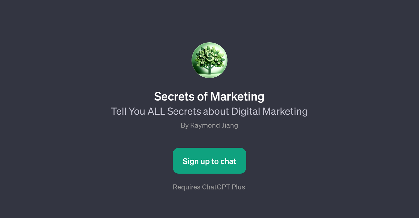 Secrets of Marketing website