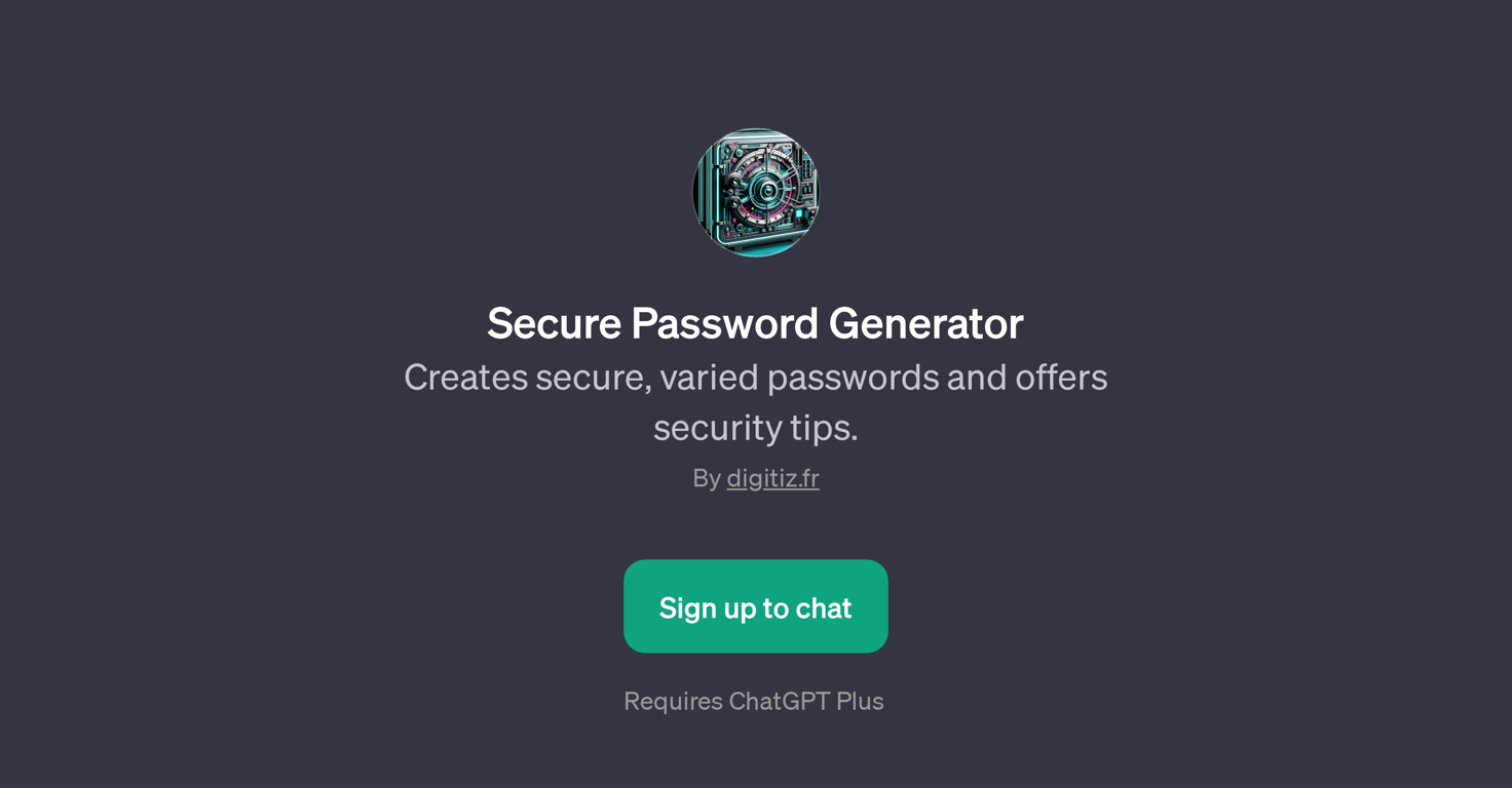 Secure Password Generator website