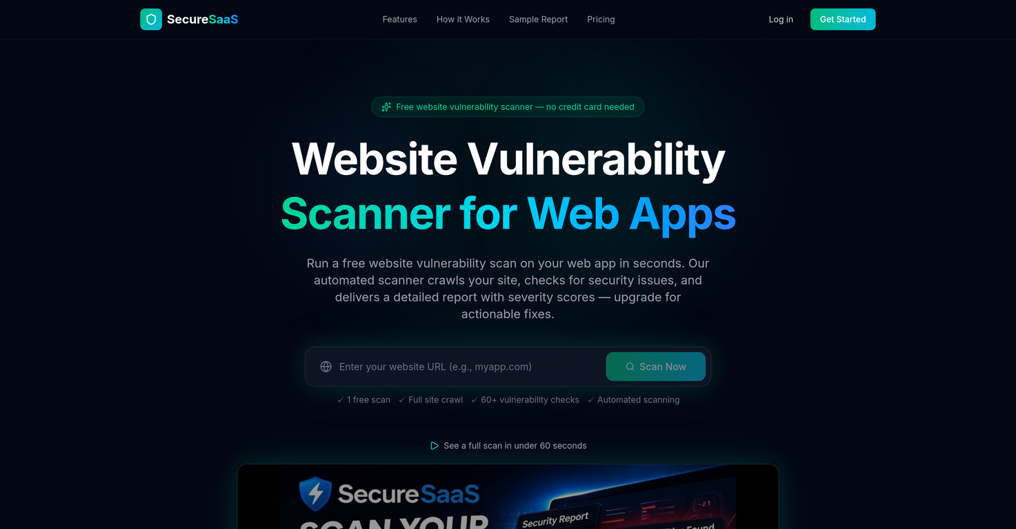 SecureSaaS website
