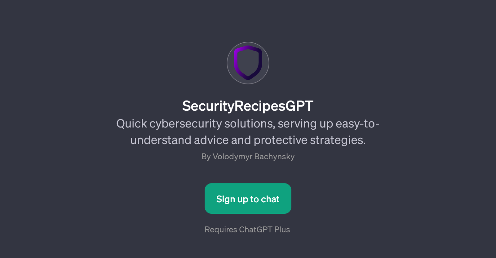 SecurityRecipesGPT website