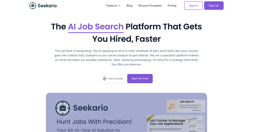 Seekario website