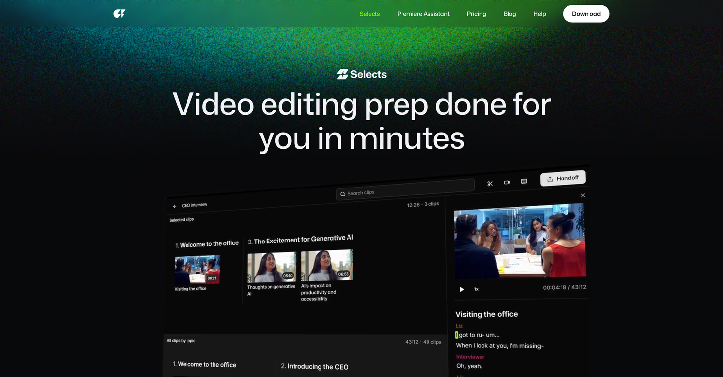 Selects by Cutback website
