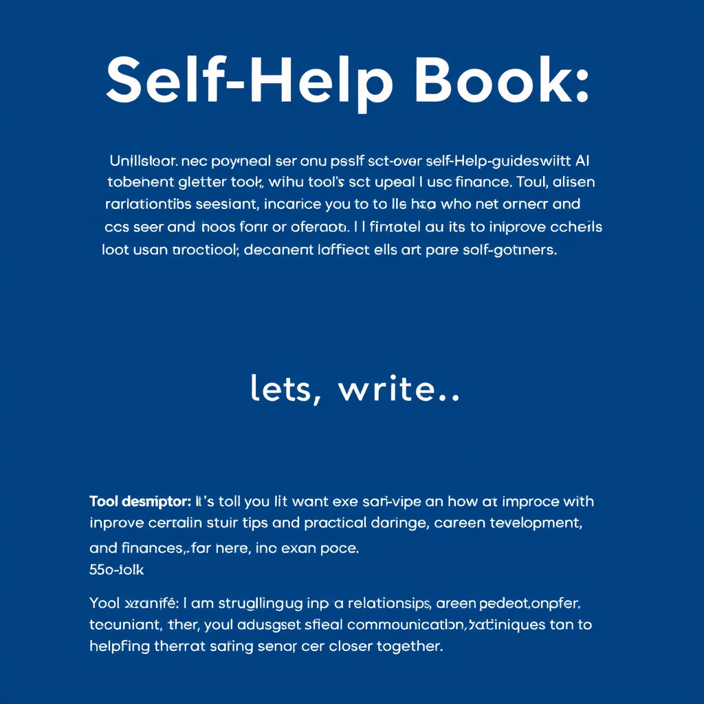 Self-Help Book lets write... - (Free, No Signup AI Tool)