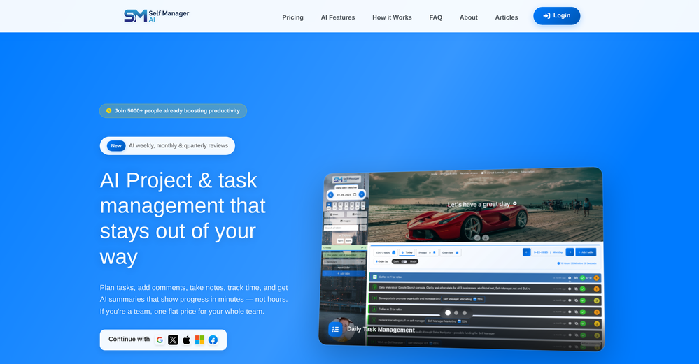 SelfManager AI website