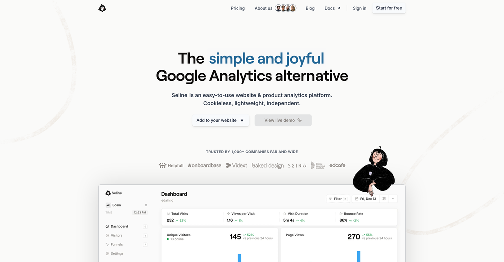 Seline Analytics website