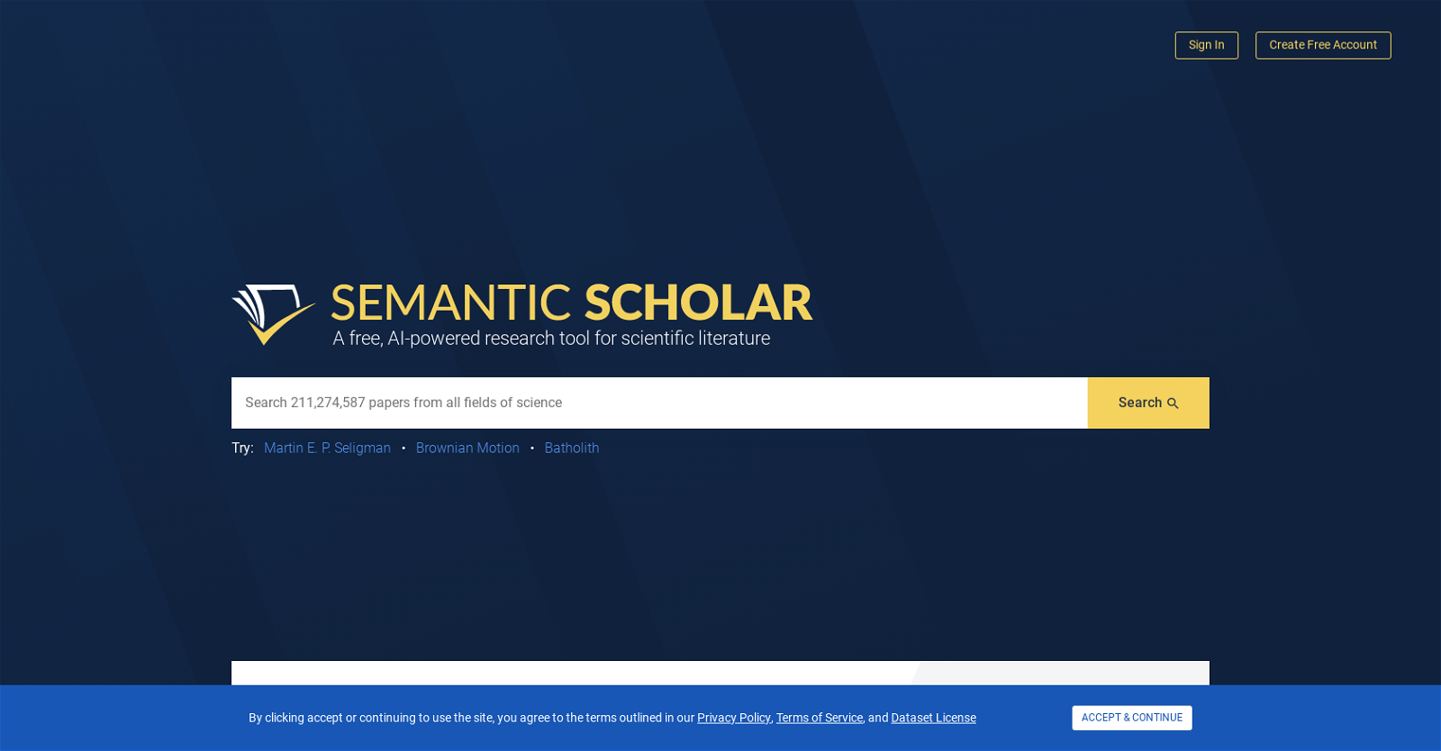 Semanticscholar website