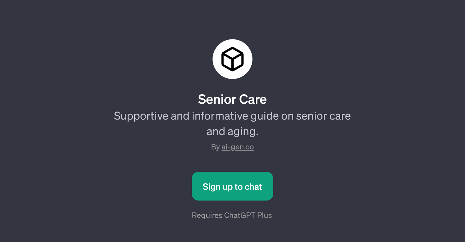 Senior Care GPT website