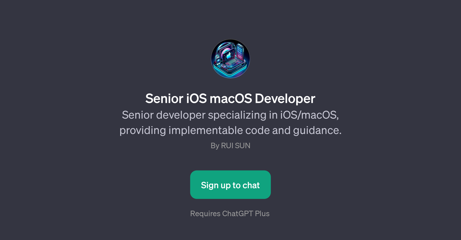 Senior iOS macOS Developer GPT website
