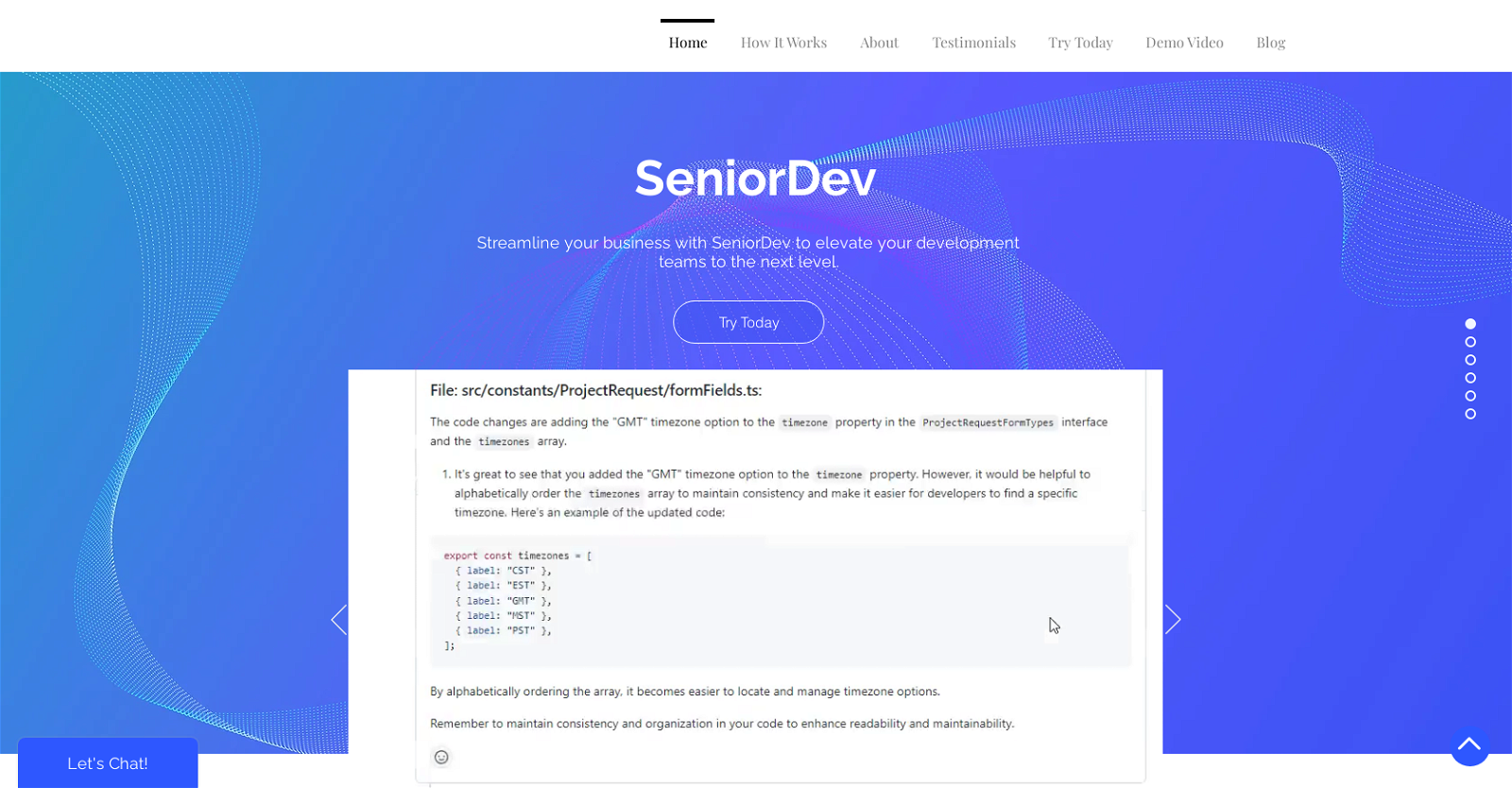SeniorDev website