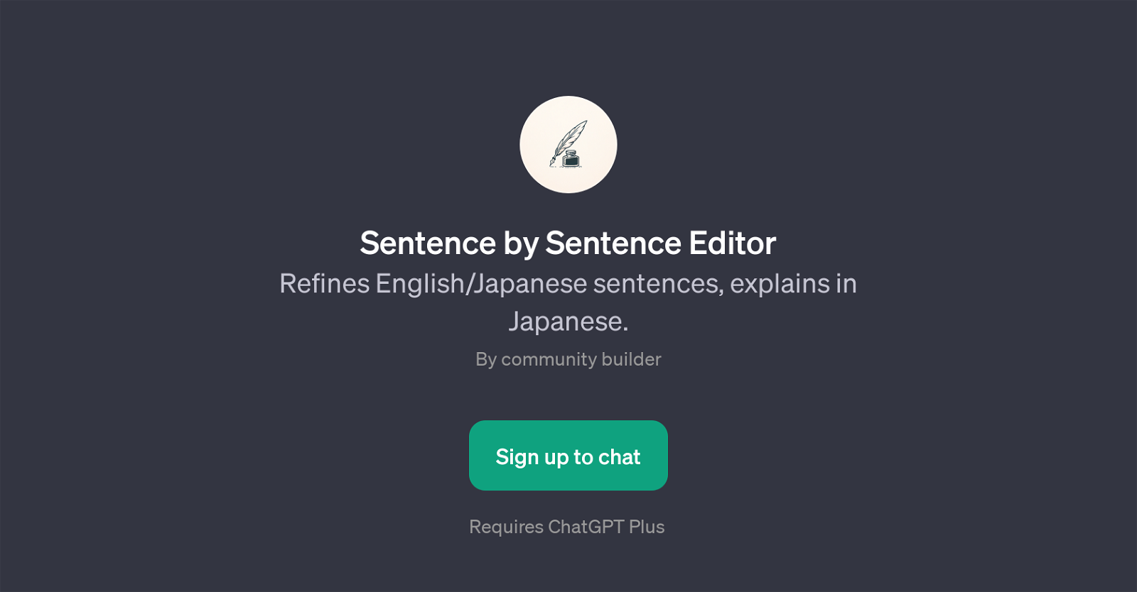 Sentence by Sentence Editor website