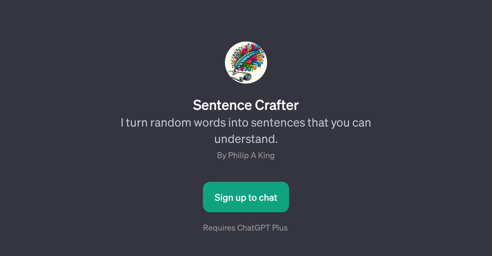 Sentence Crafter website