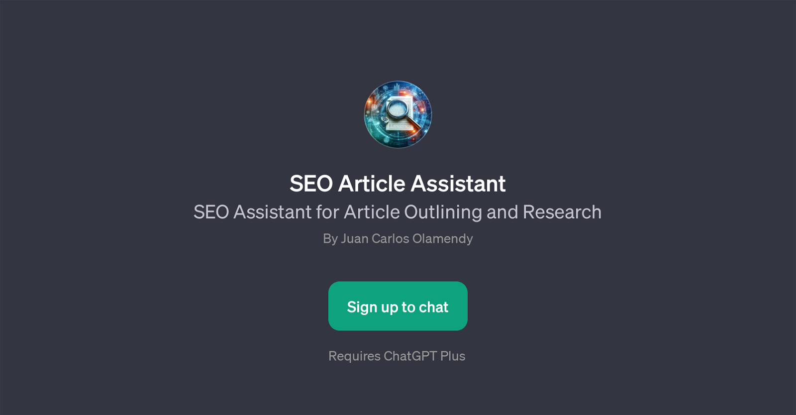 SEO Article Assistant website