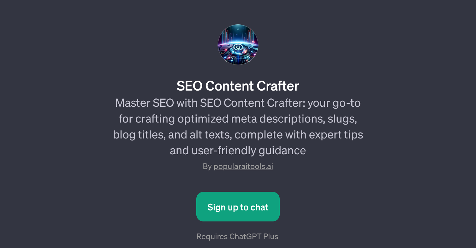 SEO Content Crafter website