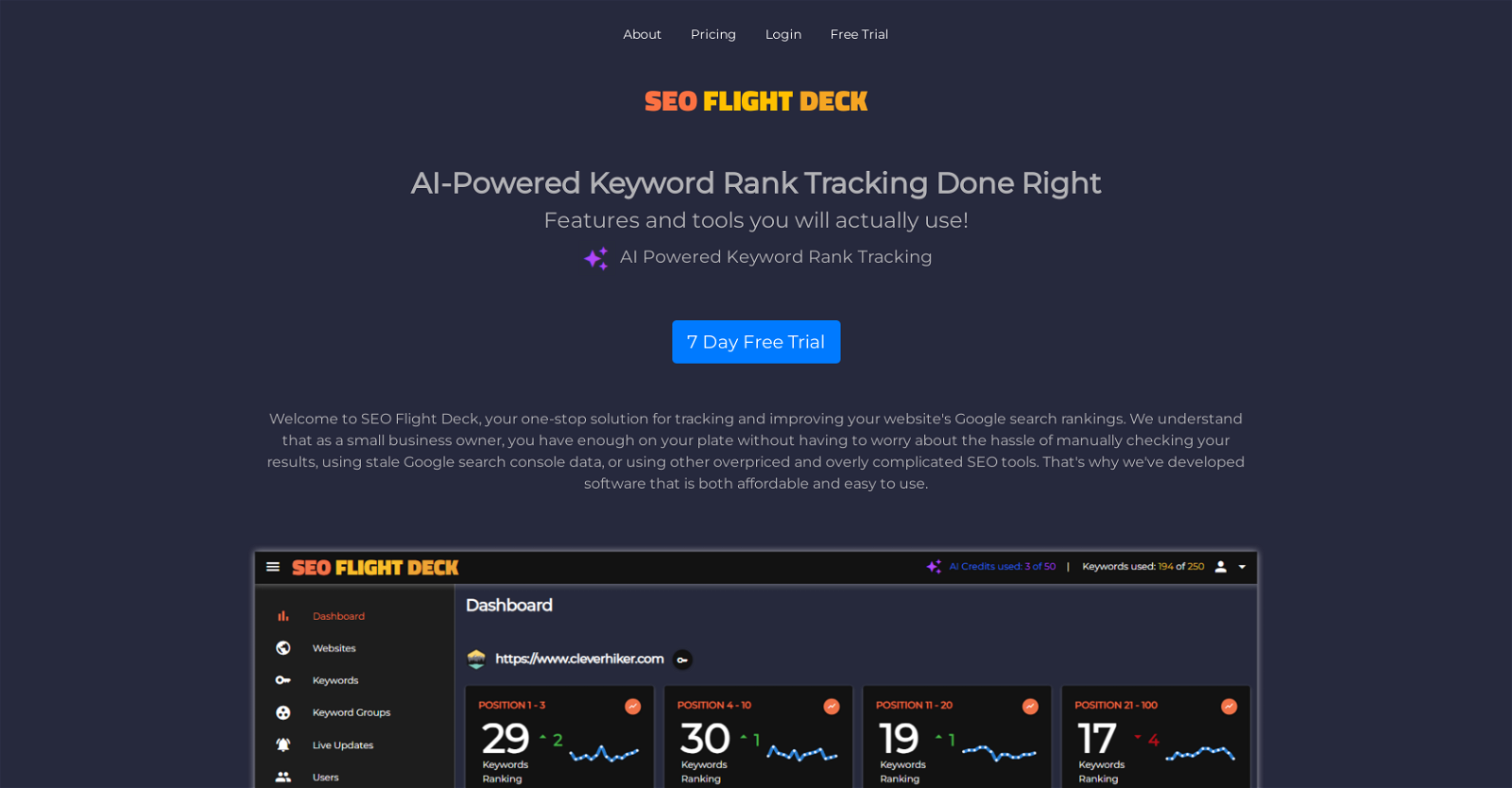 SEO Flight Deck website