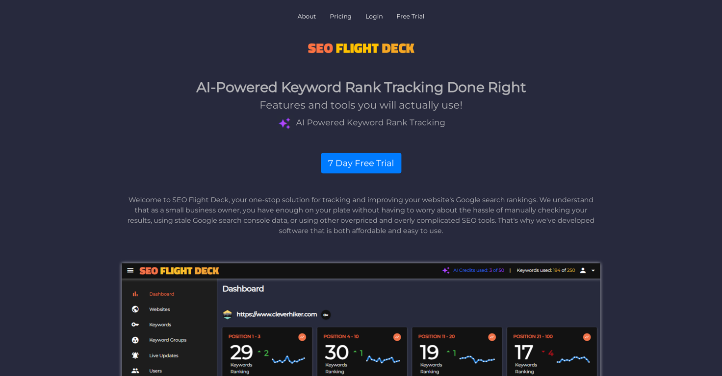 SEO Flight Deck website