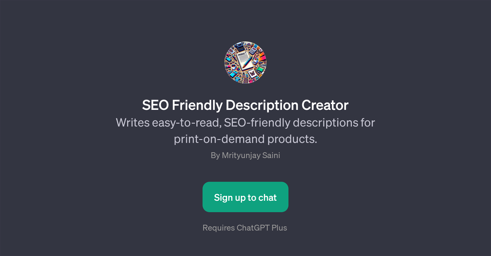 SEO Friendly Description Creator website
