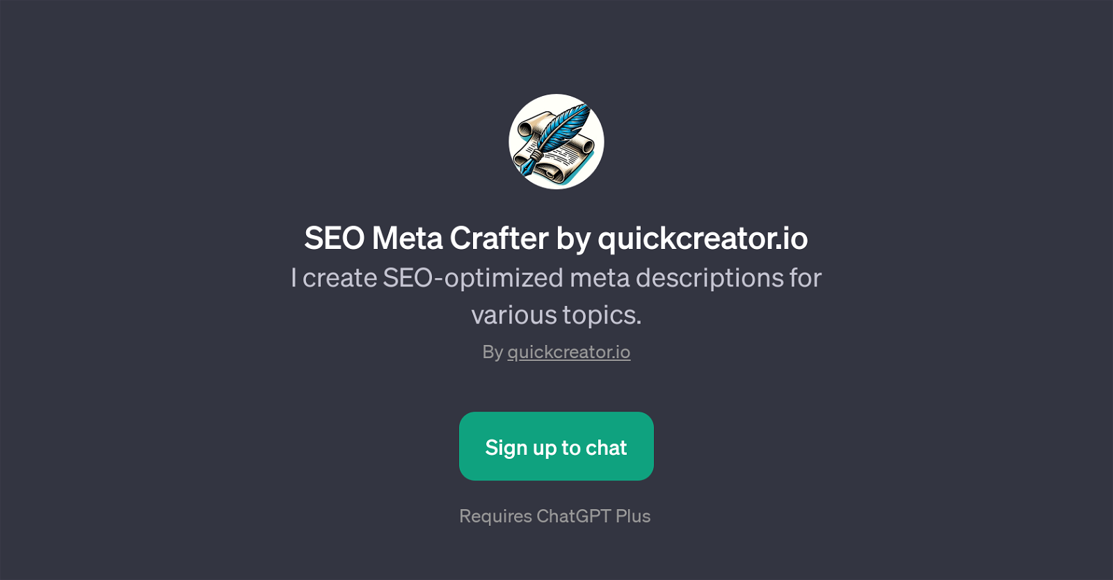 SEO Meta Crafter by quickcreator.io website