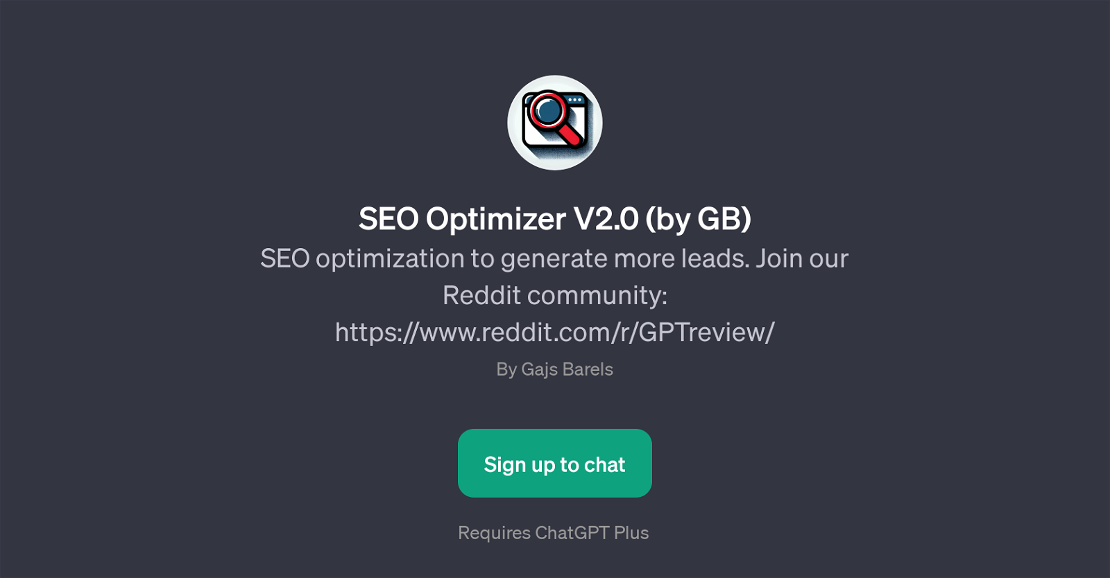 SEO Optimizer V2.0 (by GB) website