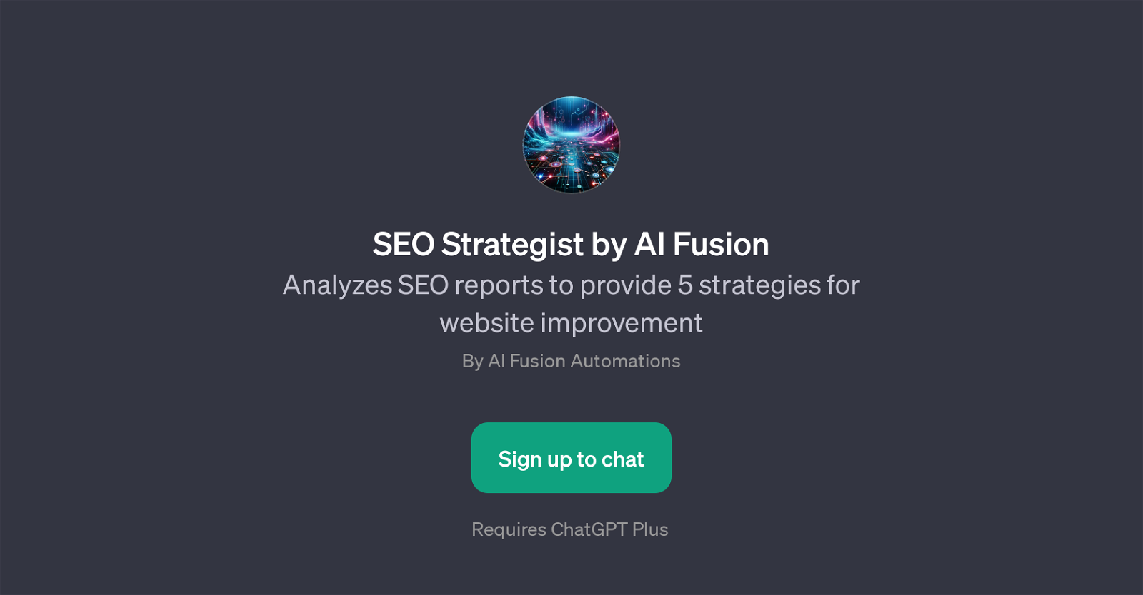 SEO Strategist by AI Fusion website