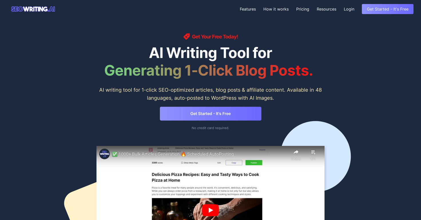 SEO Writing AI website