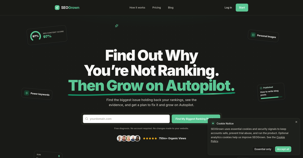 SEOGrown website
