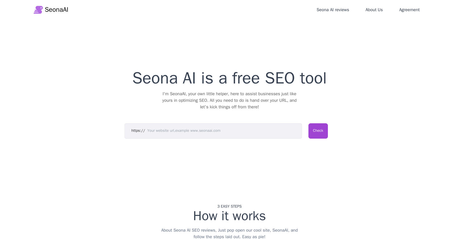 Seona AI website