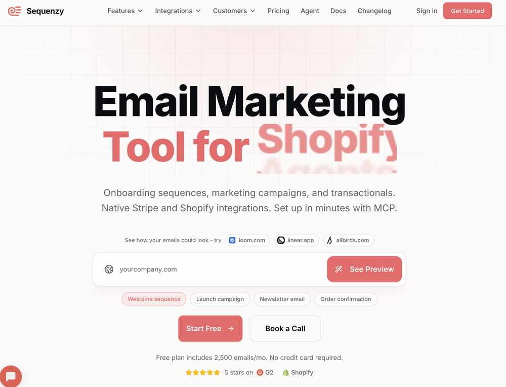 Sequenzy website