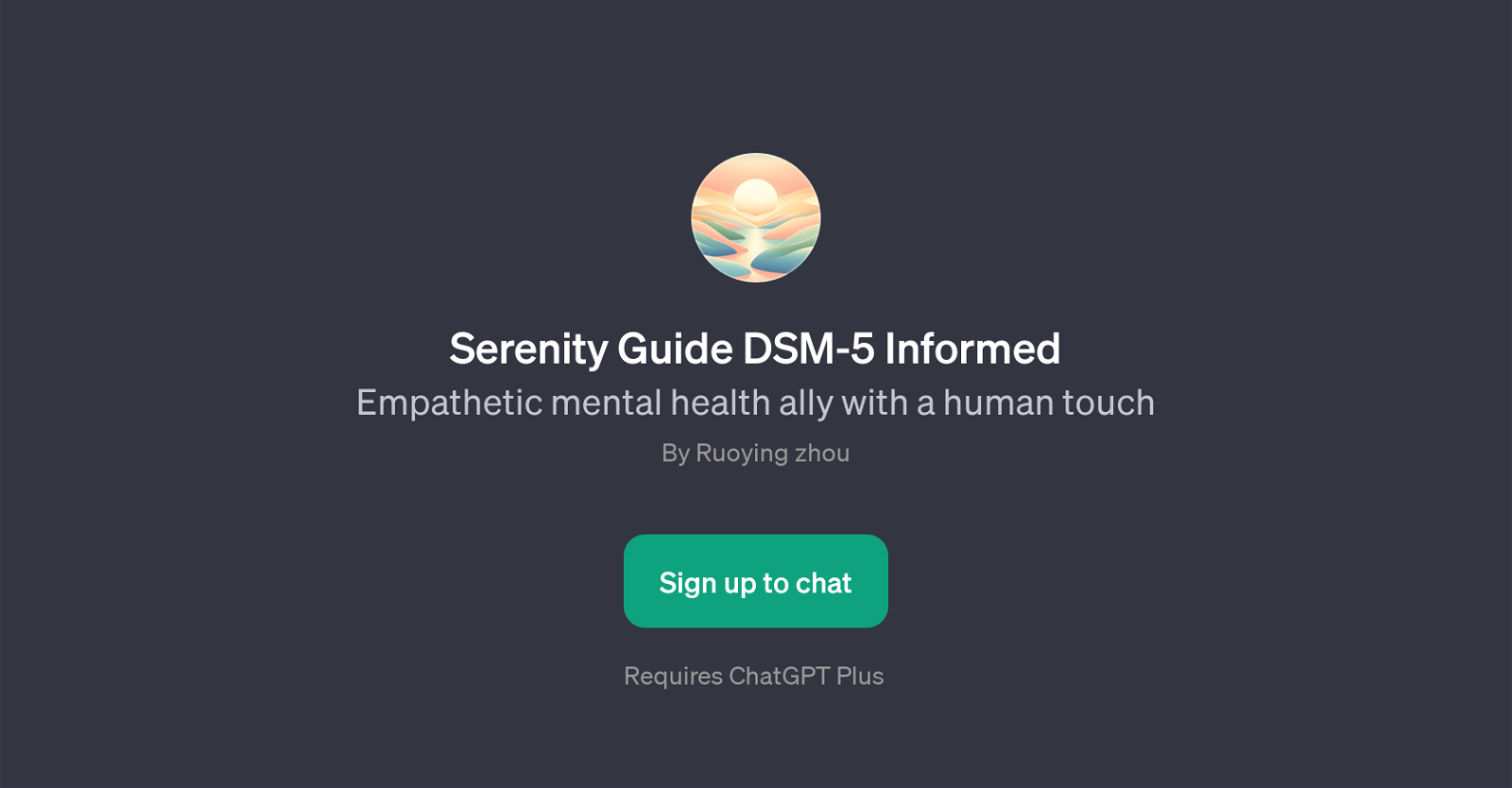 Serenity Guide DSM-5 Informed website