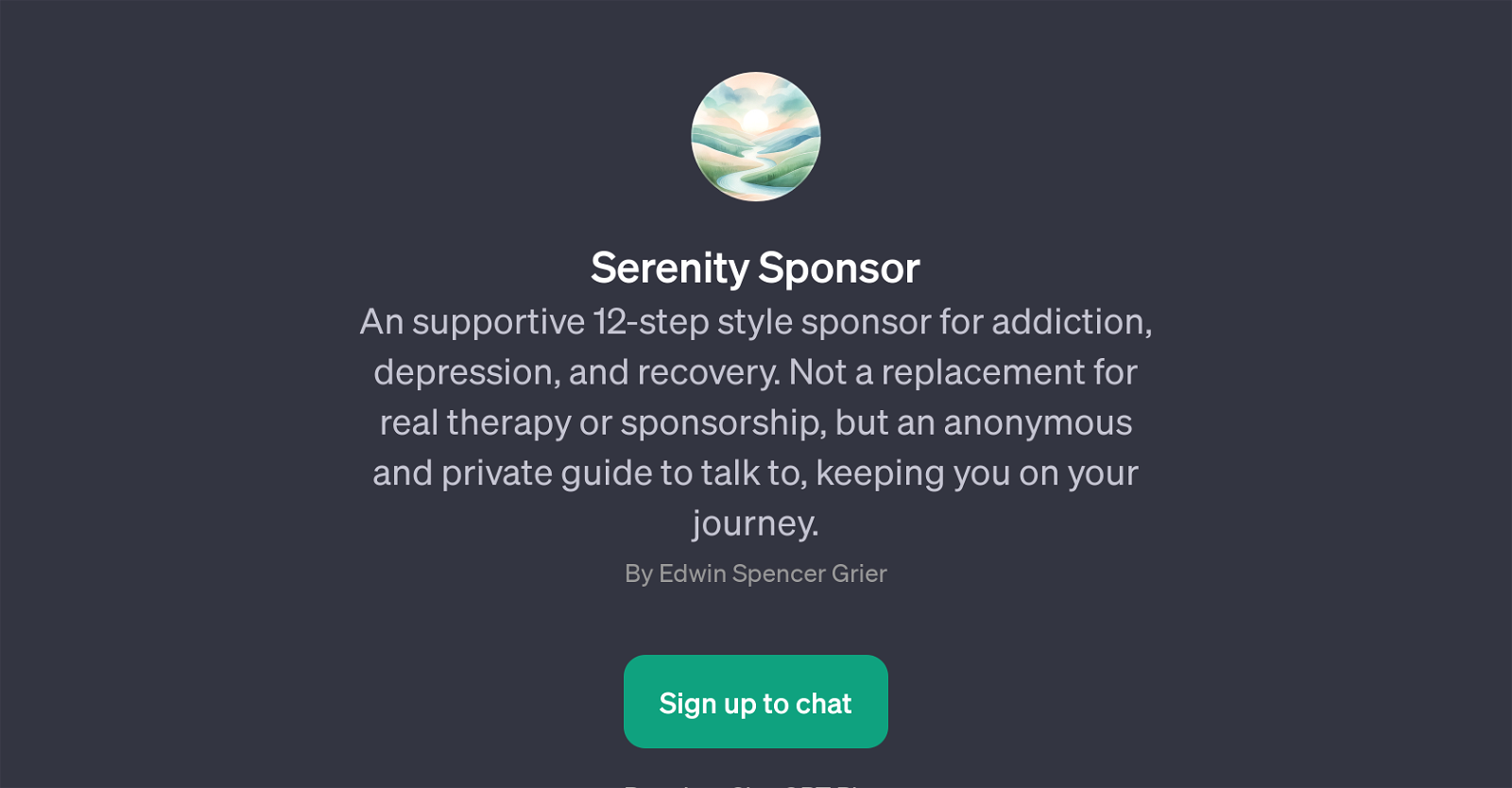 Serenity Sponsor website