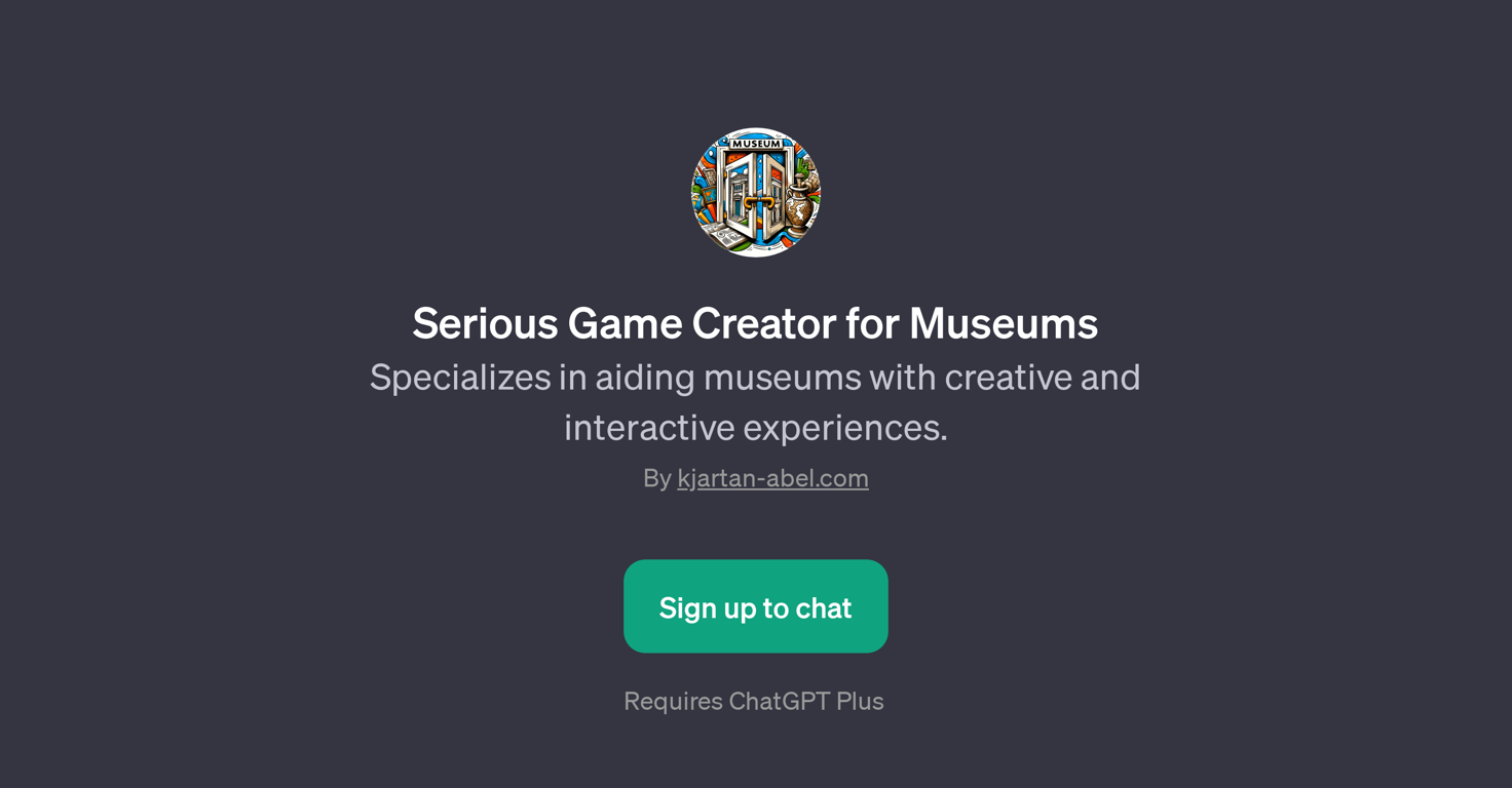 Serious Game Creator for Museums website