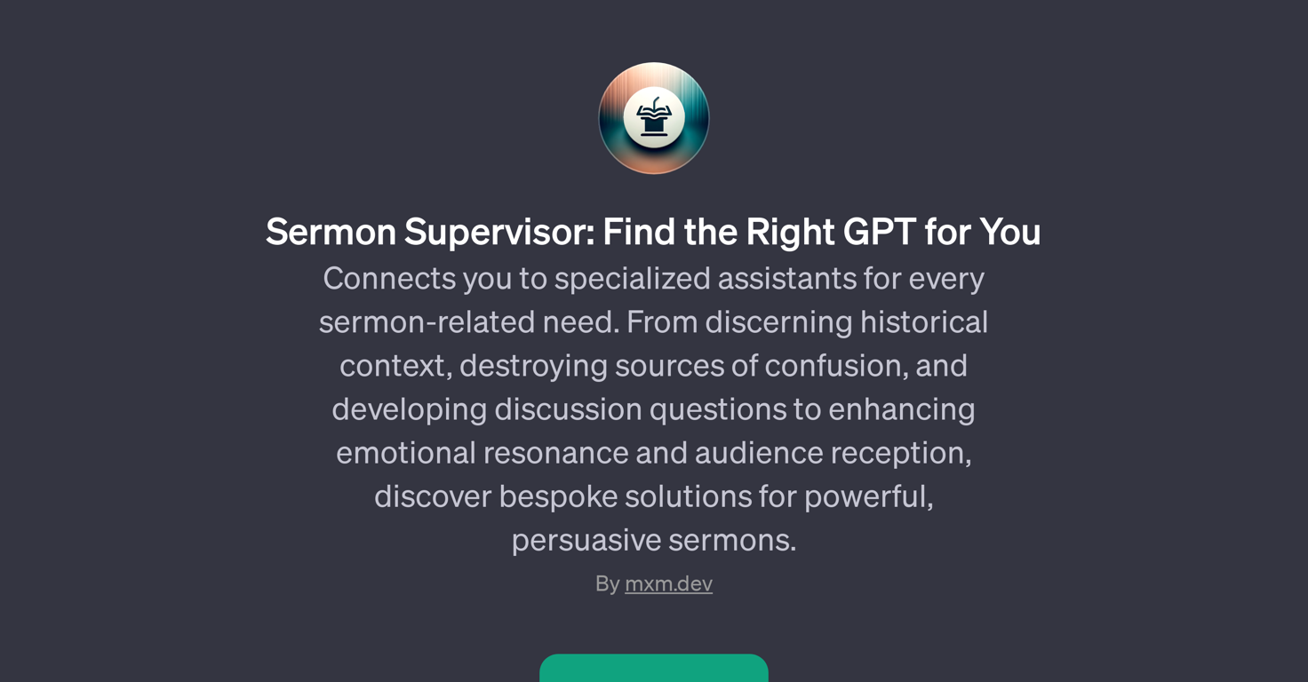 Sermon Supervisor website