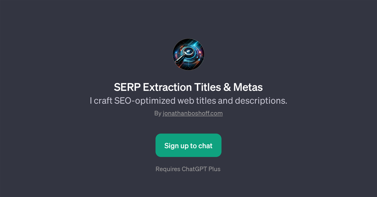 SERP Extraction Titles & Metas website