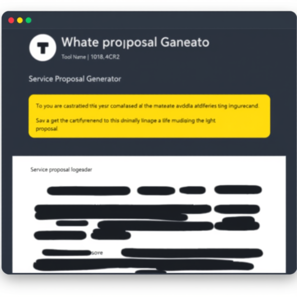 Service Proposal Generator website