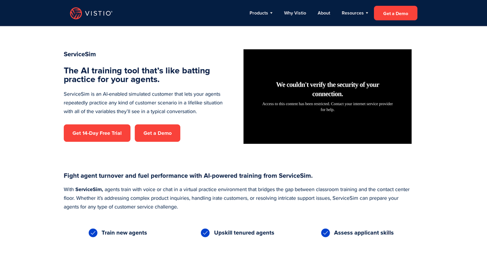 ServiceSim website